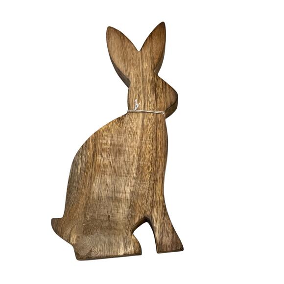 Design Styles Pink & White Checkered Wooden and Enamel Bunny Easter Decor New - Picture 2 of 12